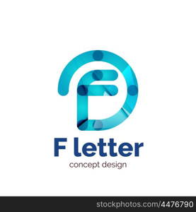 Vector modern minimalistic letter concept logo template, abstract business icon