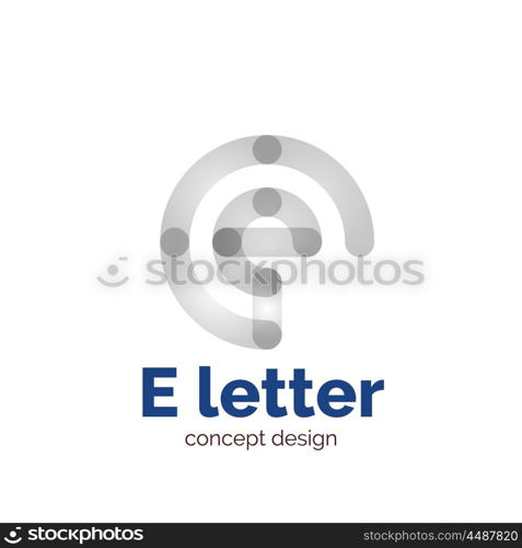 Vector modern minimalistic letter concept logo template, abstract business icon