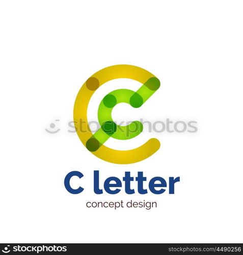 Vector modern minimalistic letter concept logo template, abstract business icon