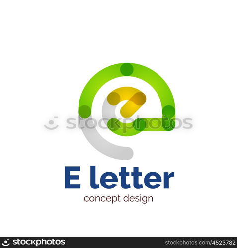 Vector modern minimalistic letter concept logo template, abstract business icon