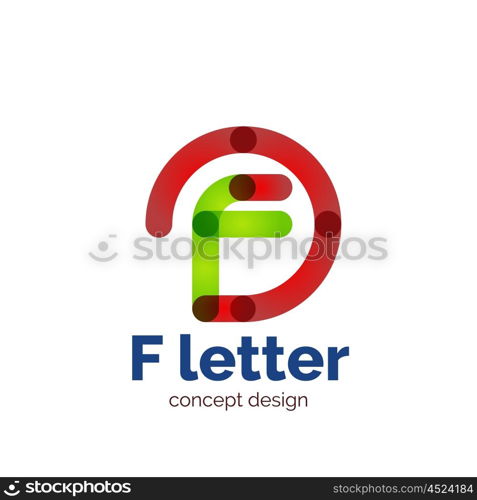 Vector modern minimalistic letter concept logo template, abstract business icon