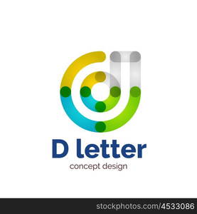 Vector modern minimalistic letter concept logo template, abstract business icon