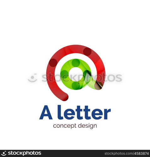 Vector modern minimalistic letter concept logo template, abstract business icon