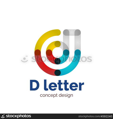 Vector modern minimalistic letter concept logo template, abstract business icon