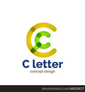 Vector modern minimalistic letter concept logo template, abstract business icon