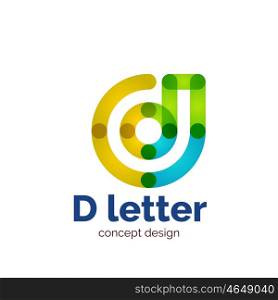 Vector modern minimalistic letter concept logo template, abstract business icon