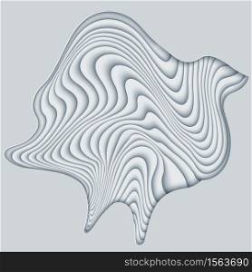 Vector modern paper cut waves background. Trendy craft style illustration. 3d effect imitation. Vector modern paper cut waves background.