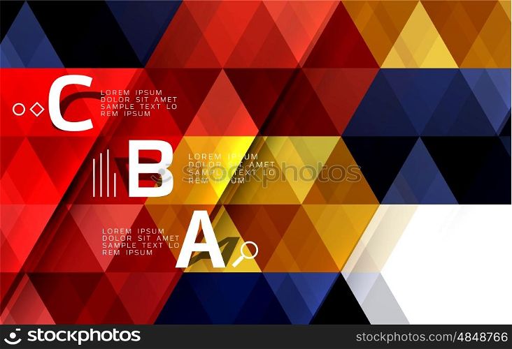 Vector modern triangle background. Vector modern triangle abstract background