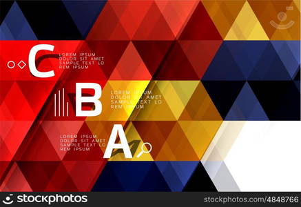 Vector modern triangle background. Vector modern triangle abstract background