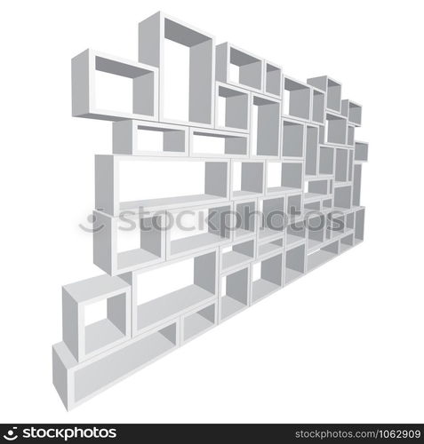 Vector modular shelving 3d