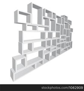 Vector modular shelving 3d