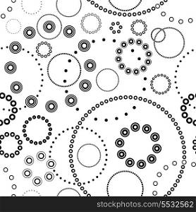 Vector Monochrome Seamless Concentric Pattern