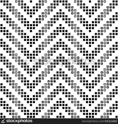 Vector Monochrome Seamless Lines Pattern
