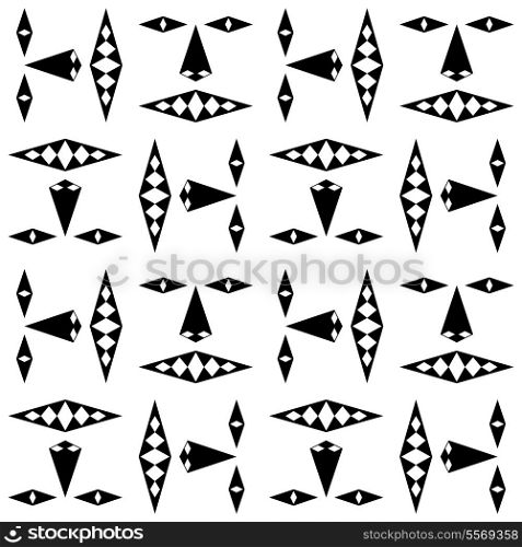 Vector Monochrome Seamless Mask Background
