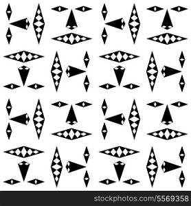 Vector Monochrome Seamless Mask Background