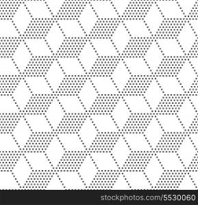 Vector Monochrome Seamless Mosaic Pattern