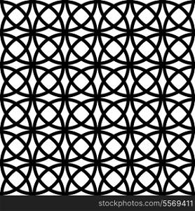 Vector Monochrome Seamless Oriental Pattern