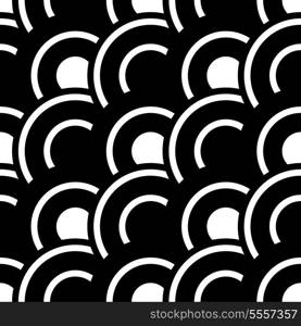 Vector Monochrome Seamless Wave Pattern