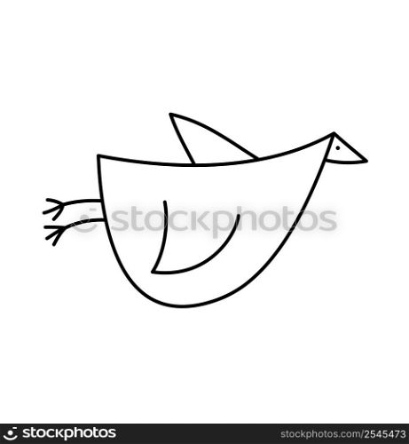 vector Monoline Cute Flying Bird line art outline logo icon sign symbol design concept. Scandinavian illustration.. vector Monoline Cute Flying Bird line art outline logo icon sign symbol design concept. Scandinavian illustration