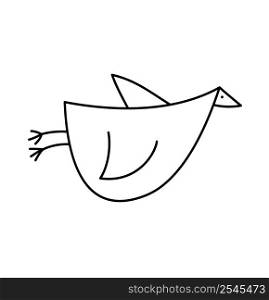 vector Monoline Cute Flying Bird line art outline logo icon sign symbol design concept. Scandinavian illustration.. vector Monoline Cute Flying Bird line art outline logo icon sign symbol design concept. Scandinavian illustration