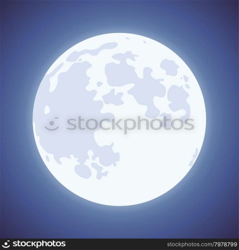 vector moon background illustration