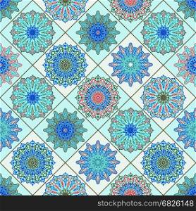 Vector Moroccan Seamless Pattern. Floral Spring or Summer Wallpaper