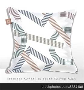 Vector Multi Colors Minimal Flat Geometric Stripes Seamless Pattern for Men Beauty Products or Textile Prints.