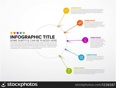 Vector multipurpose Infographic template made from lines and icons