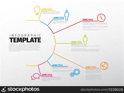 Vector multipurpose Infographic template made from lines and icons. Vector multipurpose Infographic template
