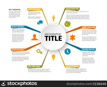 Vector multipurpose Infographic template with eight elements