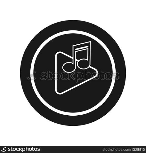 Vector music player icon for websites, apps, and logos