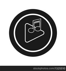 Vector music player icon for websites, apps, and logos