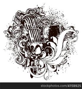 vector music vintage emblem