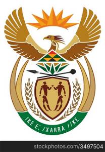 Vector national emblem of South Africa