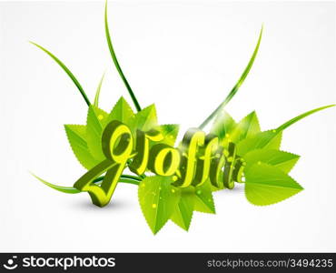 Vector nature green graffiti