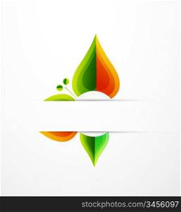 Vector nature leaf butterfly concept