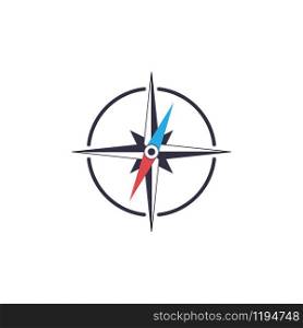 Vector nautical compas icon. Navigation map sign.