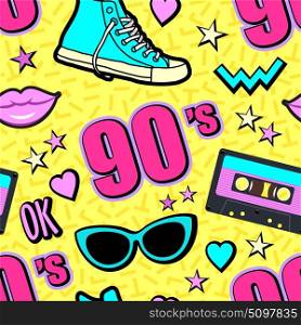 Vector neon pop background 80s, 90s