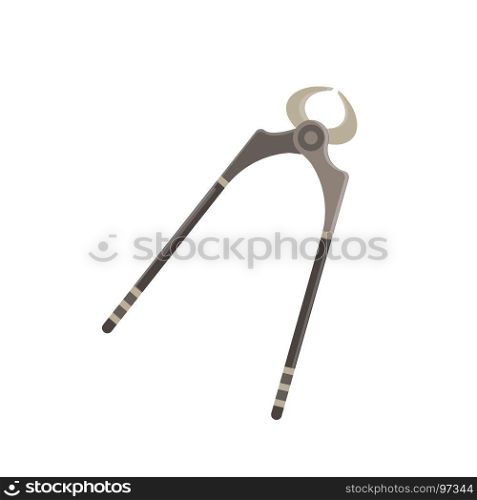 Vector nippers realistic set tool equipment service icon instrument object construction illustration nail