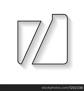 Vector number 7. Sign made with black line