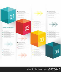 Vector numbered banners, infographic or web design template.