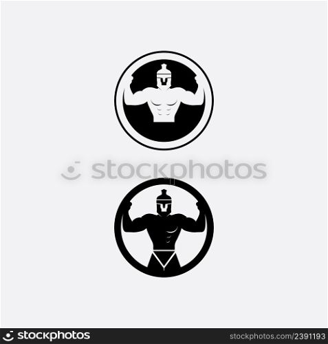 Vector object and Icons for Sport Label, Gym Badge, Fitness Logo Design