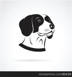 Vector of a beagle dog head on a white background. Pet. Animals.