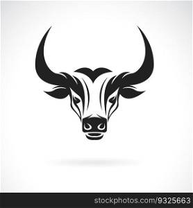 Vector of a bull head design on white background. Wild Animals. Vector illustration.