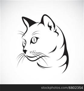 Vector of a cat face design on white background, Vector illustration. Pet
