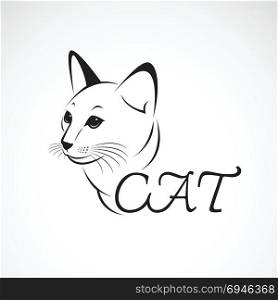 Vector of a cat head on white background. Pet. Animal. Easy editable layered vector illustration.