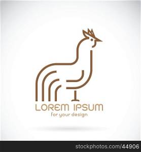 Vector of a chicken design on a white background.