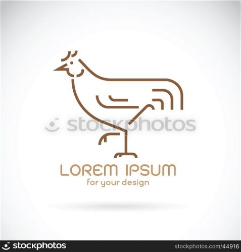Vector of a chicken design on a white background. Farm Animals.