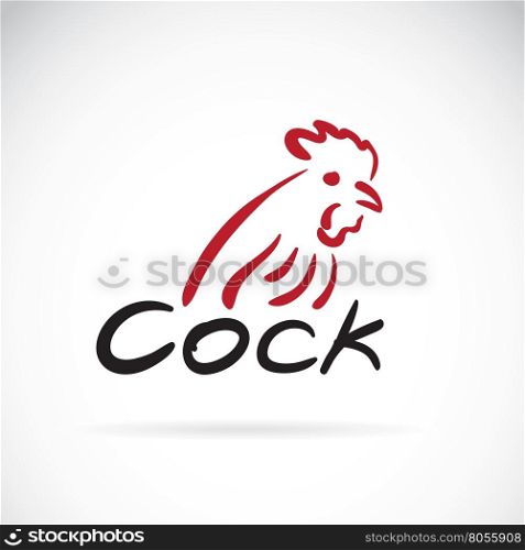 Vector of a cock logo on white background.