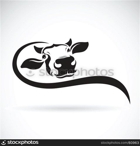 Vector of a cow head design on white background. Farm Animal.